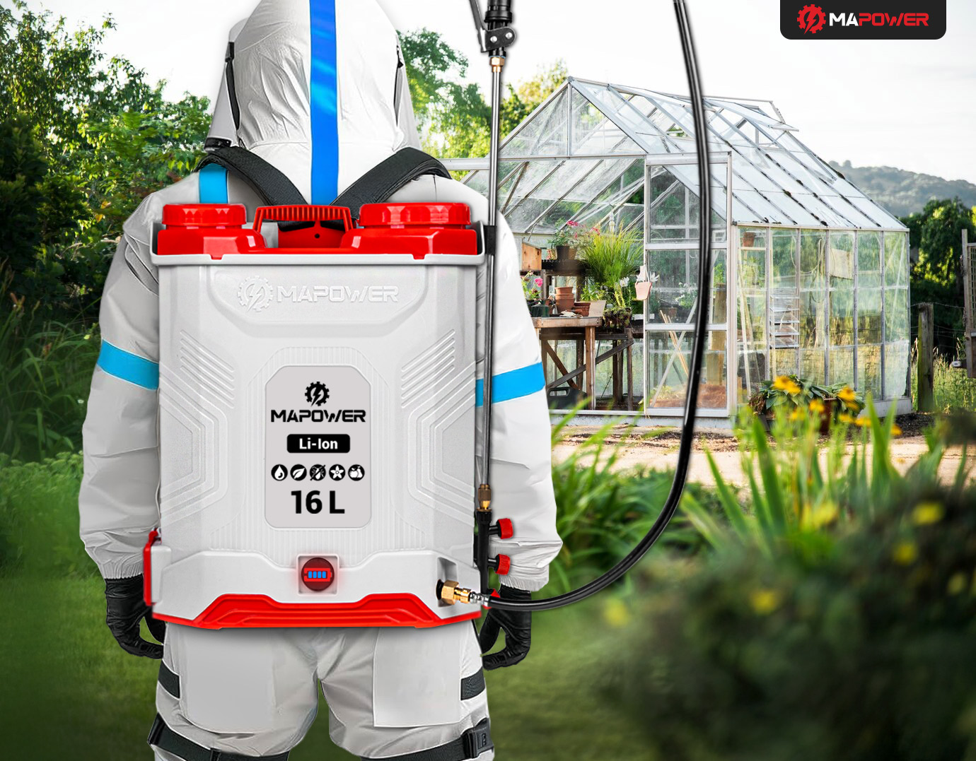 opryskiwacz elektryczny plecakowy- wygoda przy dużych powierzchniach