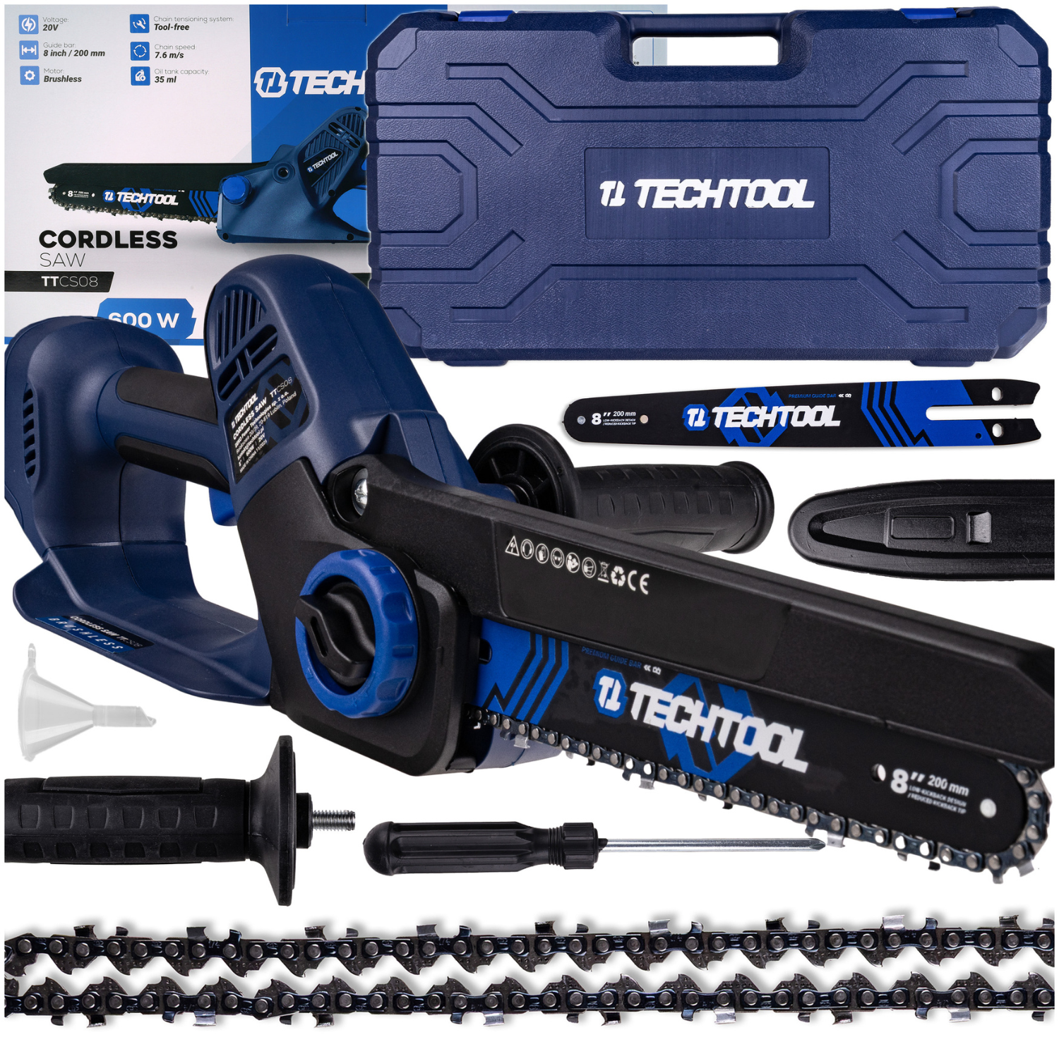 zestaw body pilarki 8 cali TECHTOOL TTCS08 w zestawie z zapasowy łańcuch