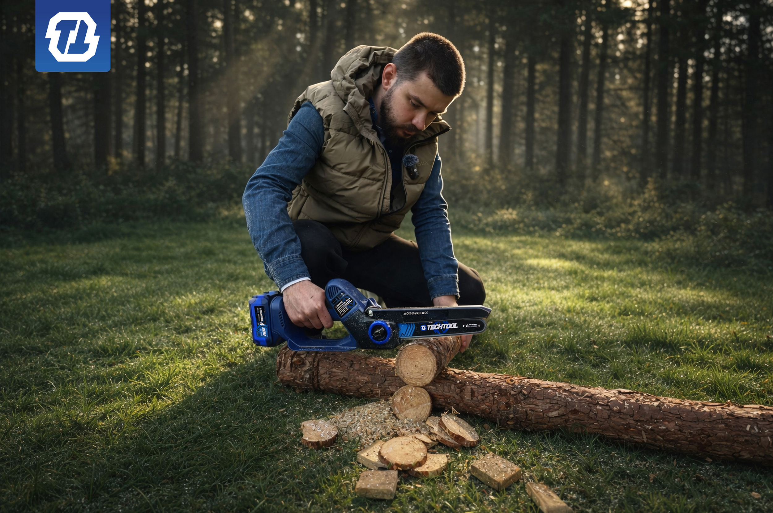 piła łańcuchowa akumulatorowa to wygodna alternatywa dla pilarek spalinowych, pilarka TTCS08