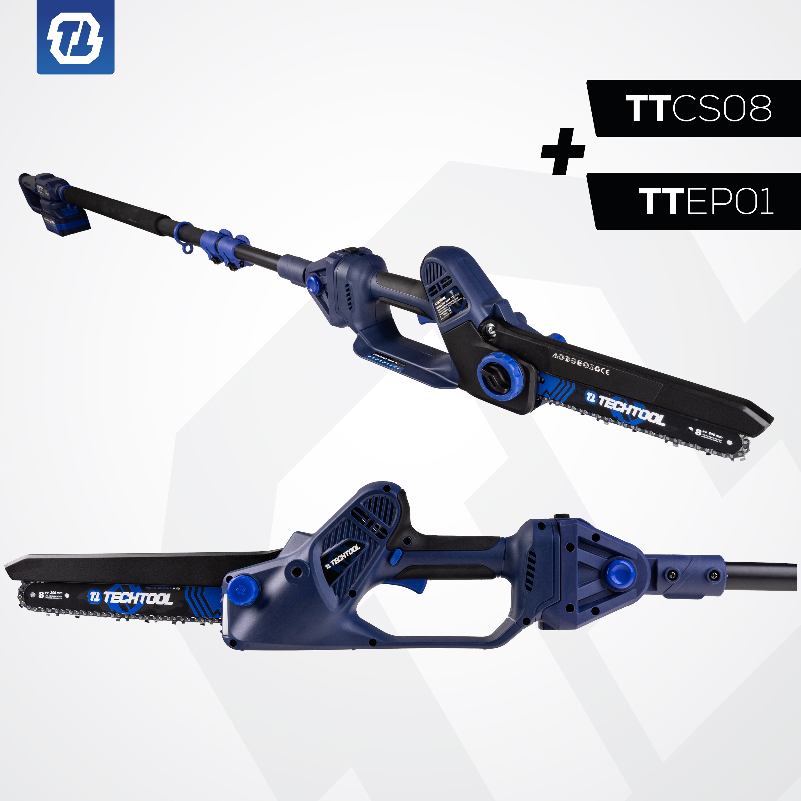 wysięgnik do piły akumulatorowej TECHTOOL, kompatybilny z piłą TTCS08