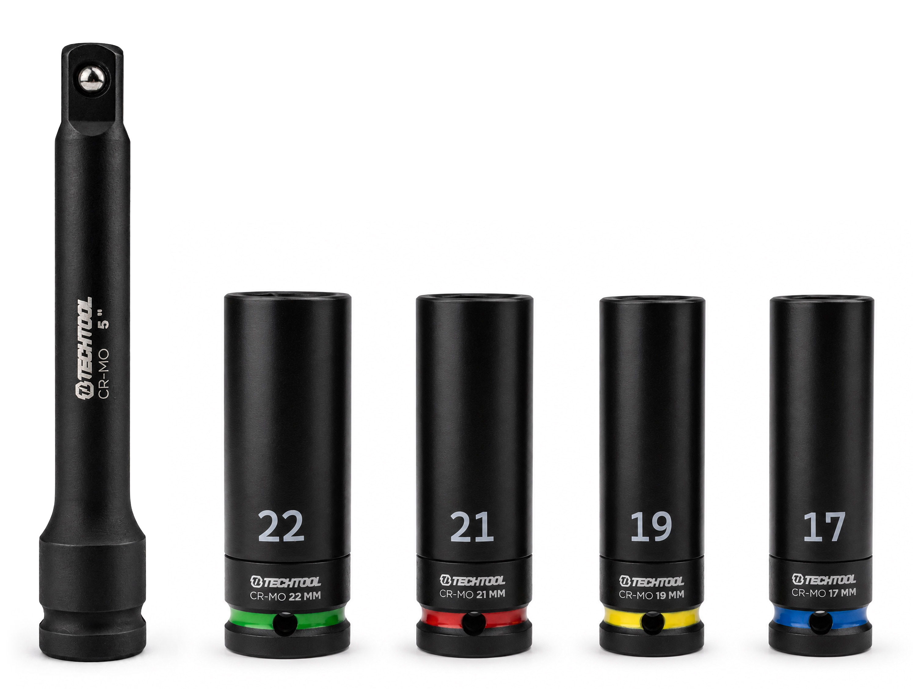 Klucz dynamometryczny TECHTOOL TTTW01 z nasadkami 17 19 21 i 22 mm