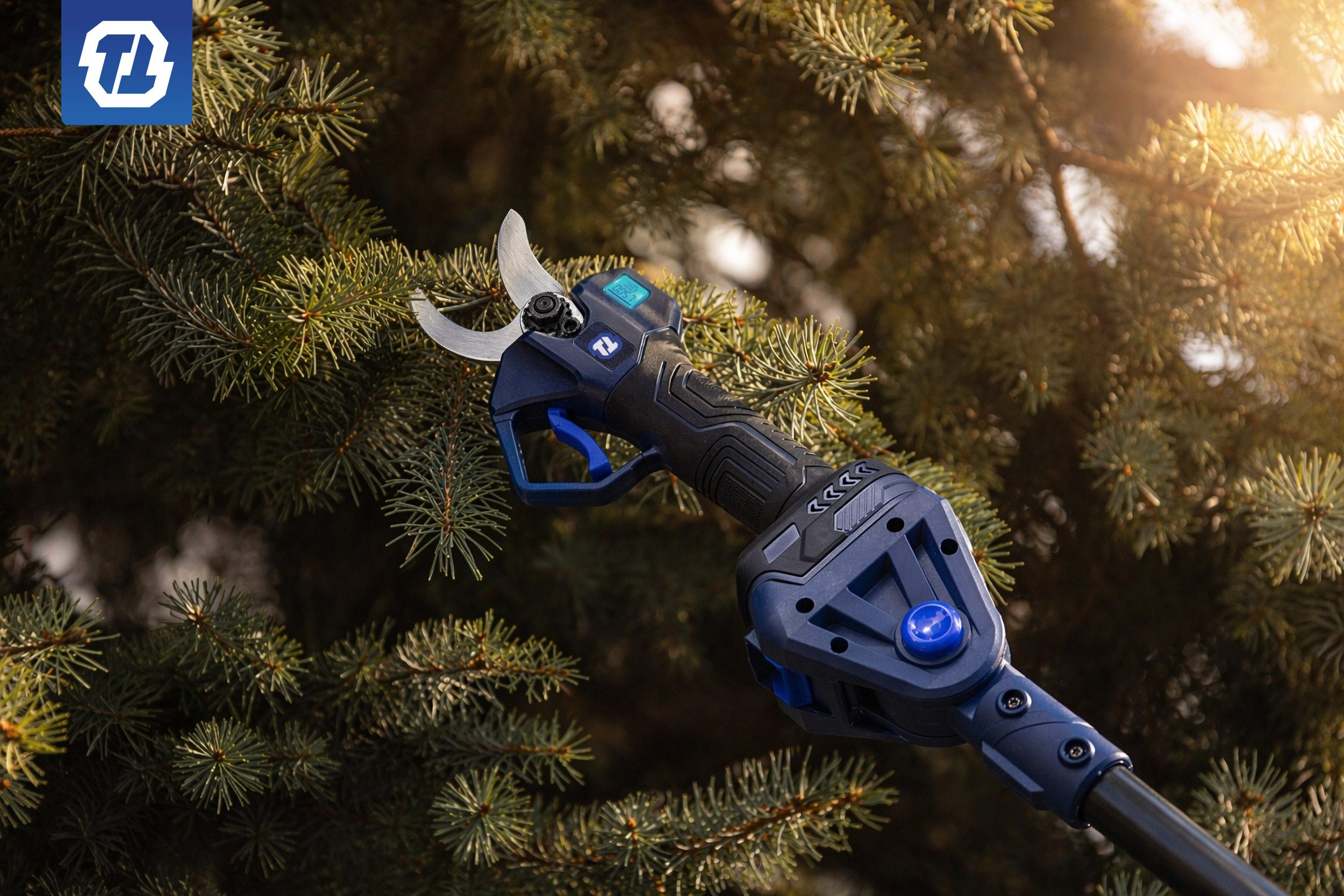 sekator na wysięgniku do cięcia drzew na wysokości bez użycia drabiny