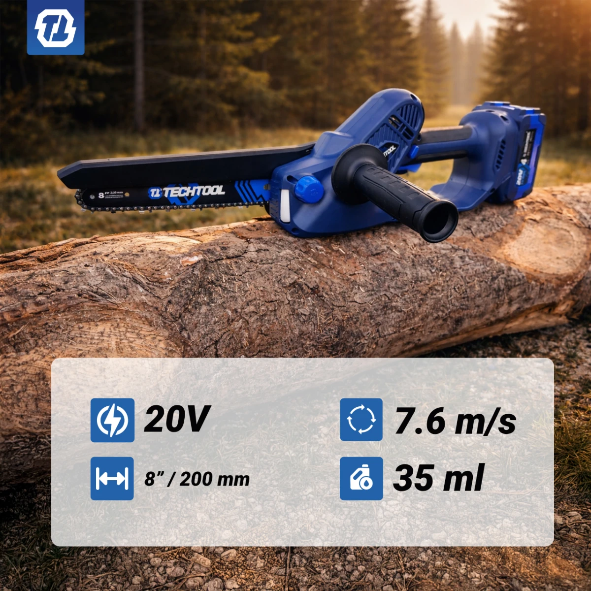 pilarka łańcuchowa akumulatorowa 8 cali TTCS08 TECHTOOL
