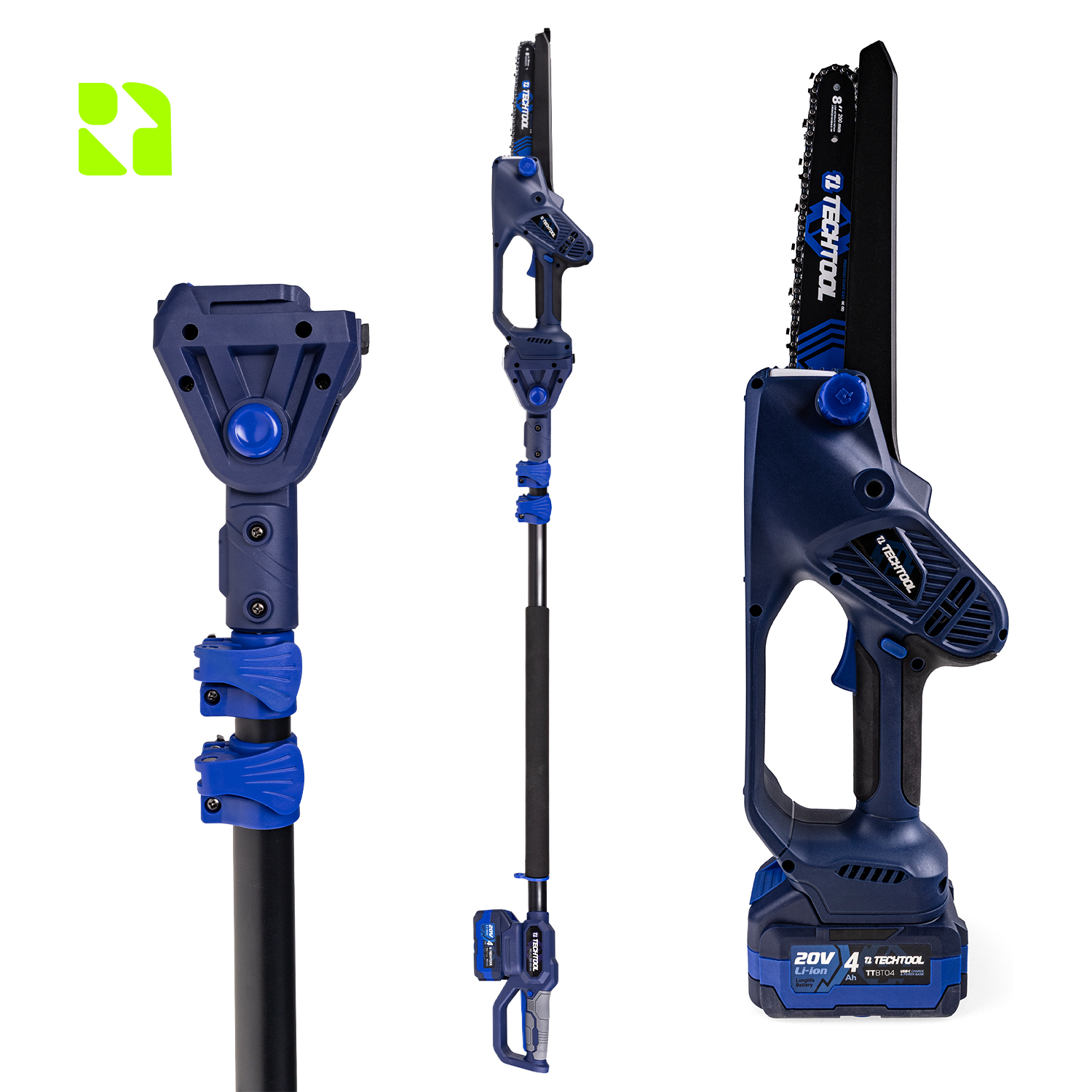 pilarka akumulatorowa do gałęzi na wysięgniku TTCS08+ wysięgnik TTEP01